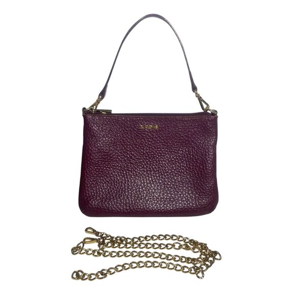 Lodis Emily Convertible Crossbody Handbag Purse Genuine Leather Bag Wine Gold - Picture 3 of 12